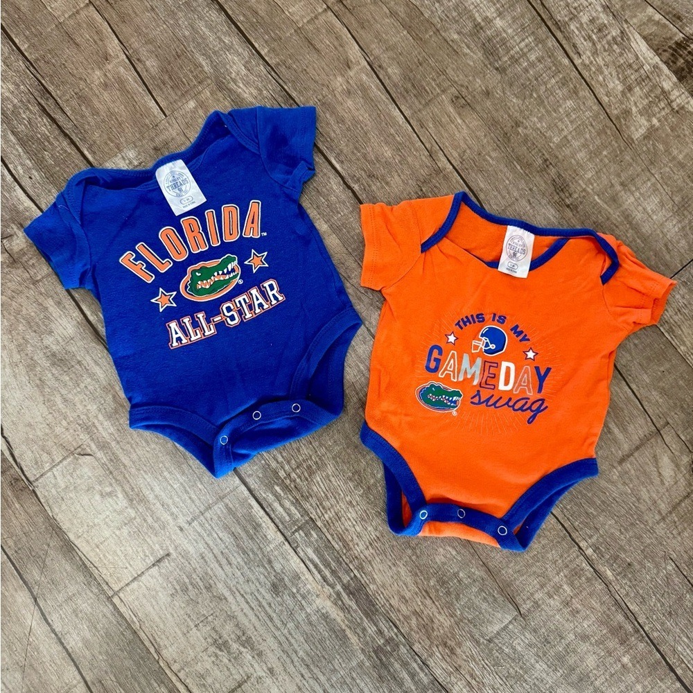 Rivalry Threads Florida Gators Baby Bodysuits 2 Pack Blue Orange 0-3M NCAA